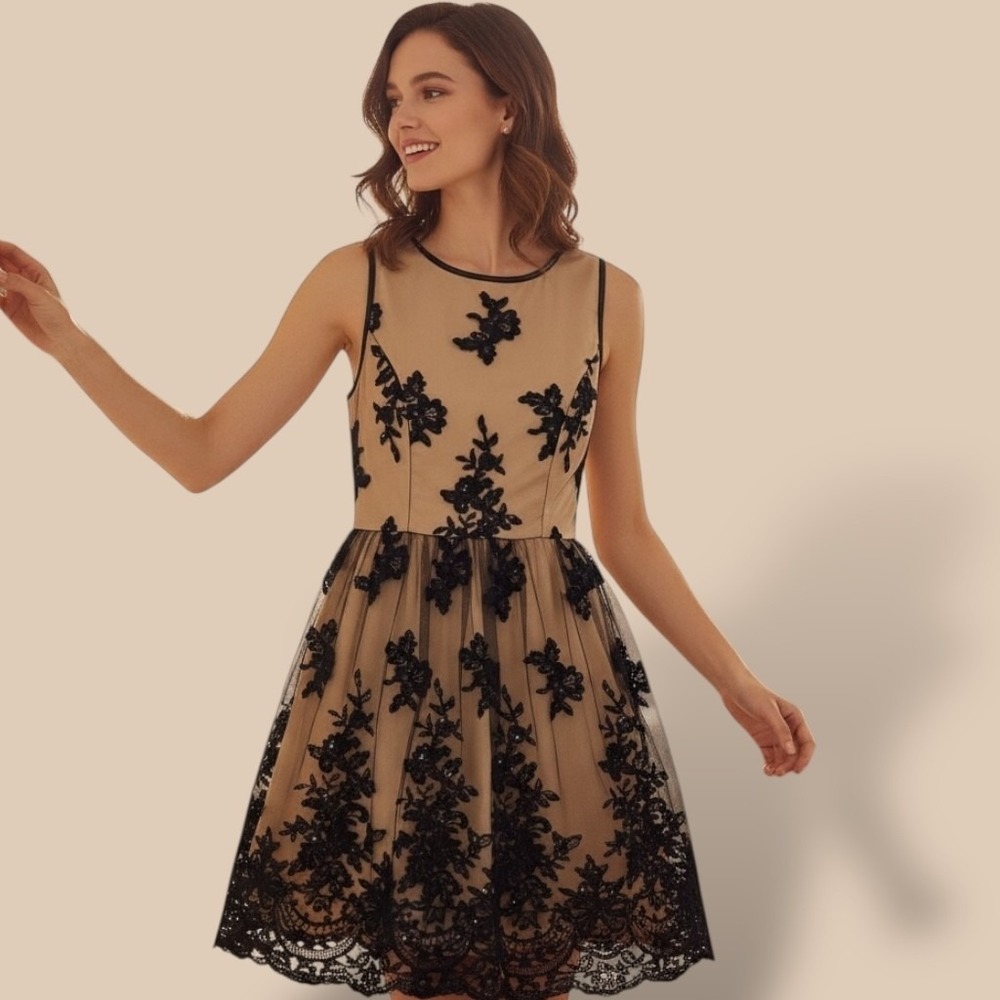 Windsor Womens Lace Overlay Fairy Grunge Babydoll Dress Size‎ 9 Cocktail Party - Picture 2 of 13